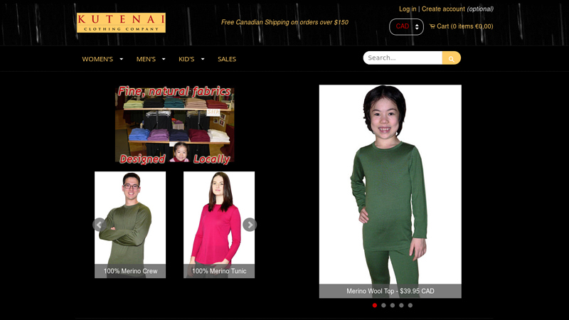 Kutenai Clothing Sales, Design and Manufacturing for Women and Men