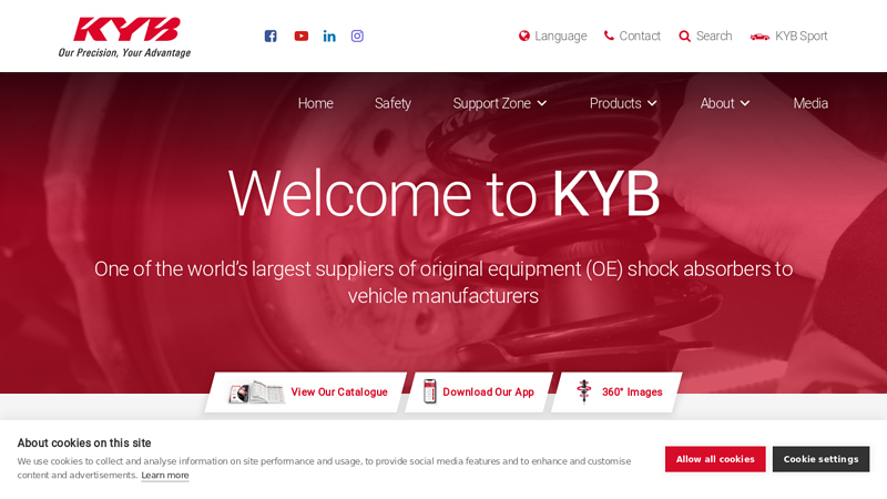 KYB Europe Website