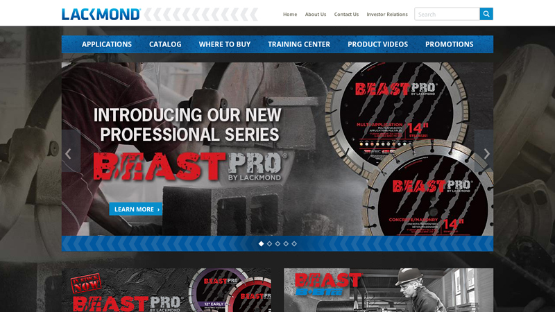 Lackmond - Diamond tools for cutting, grinding and drilling