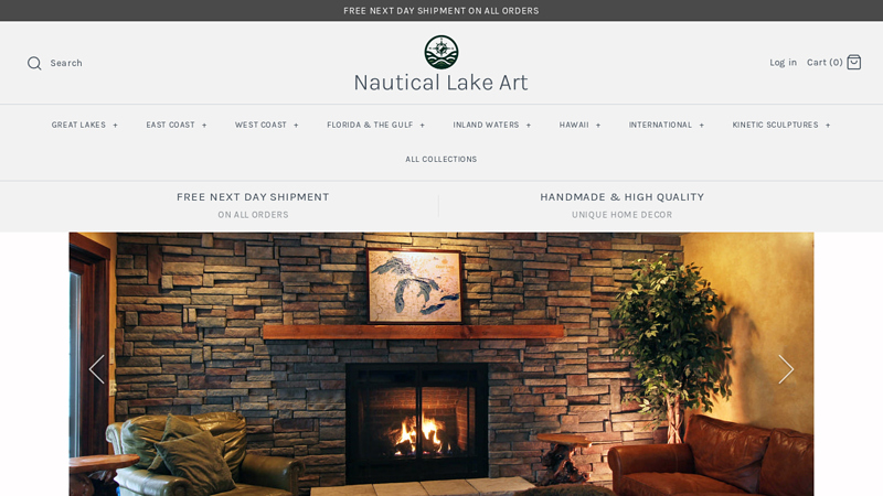 Nautical Lake Art - Hand Crafted Topographic Wood Charts