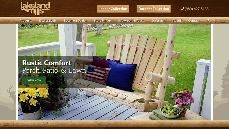 Log Furniture Manufacturer - Edmore, Michigan - Lakeland Mills Furniture Co