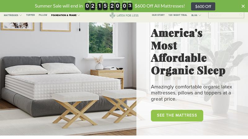 Latex For Less: Affordable Natural Latex Mattresses, Toppers & Pillows