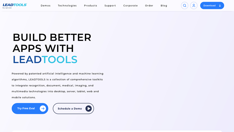 LEADTOOLS - Integrate Document, Medical, Multimedia, and Imaging Technologies Into Your Desktop, Server, Tablet, and Mobile Applications