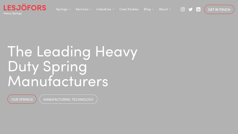 Lesj?fors Springs: Leading Heavy Duty Spring Manufacturers
