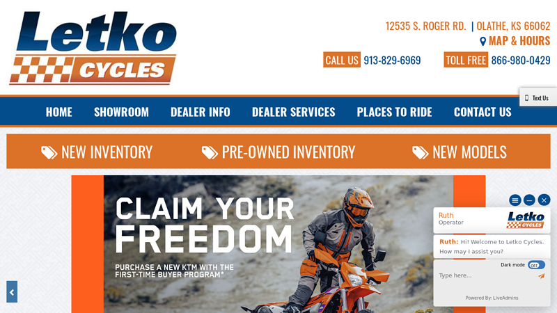 Letko Cycles | KTM Motorcycles, Dirt Bikes for Sale in Kansas City Area | Olathe, KS