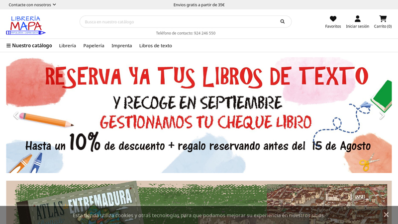 Librera Papelera Mapa