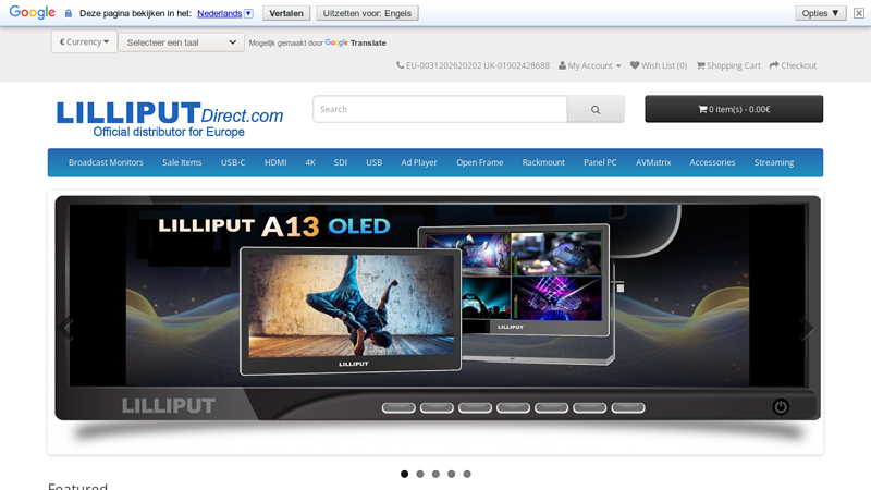 Lilliput Direct - Official European Distributor for Lilliput Touchscreens and HDMI Camera Monitors