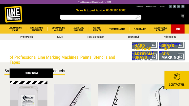 Line Marking Paint & Machines | Mark Roads, Grass & Indoor Surfaces