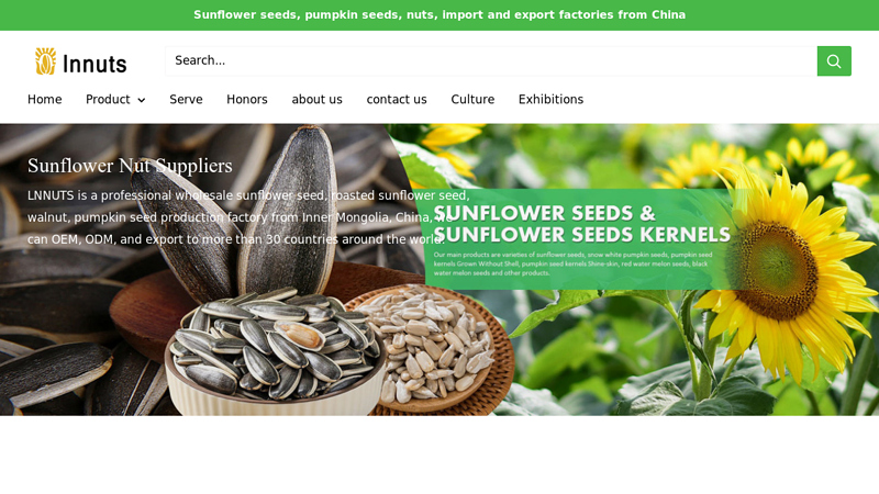 High quality sunflower seeds and nuts factory from China