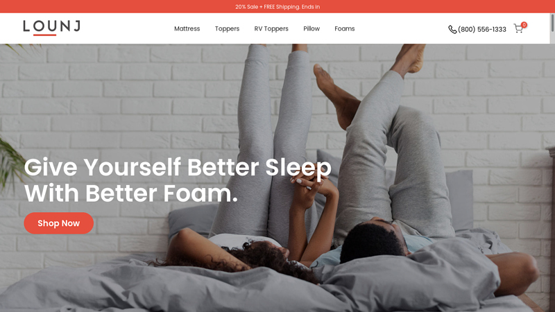 LOUNJ Bedding | Memory Foam Toppers, Pillow, Mattresses, Accessories