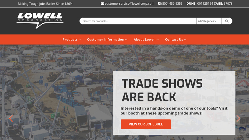 Industrial Hand Tools and Repair Equipment | Lowell Corporation