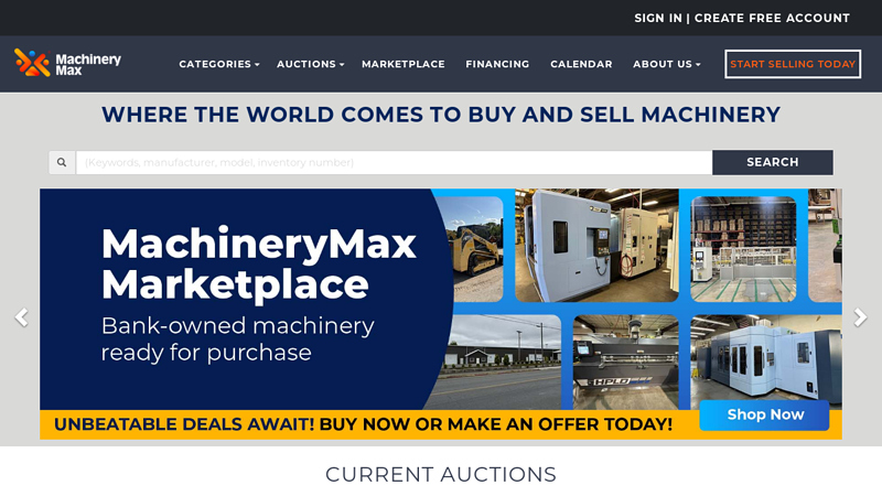 MachineryMax - Industrial Equipment Auctions & Marketplace