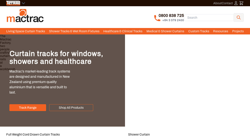 Mactrac - Curtain Tracks for Windows, Showers and Healthcare