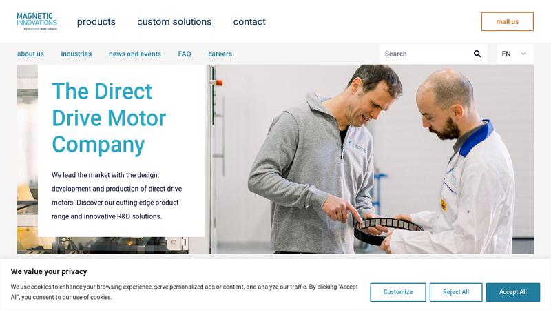 Magnetic Innovations | The Direct Drive Motor Company | Quality and Efficiency