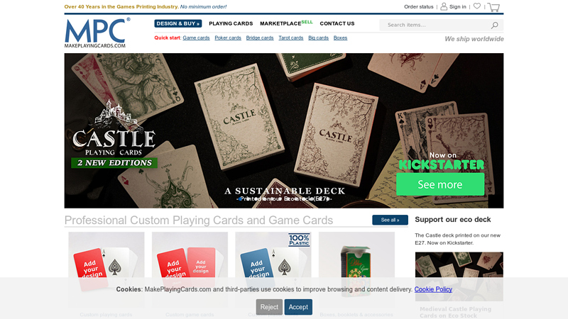 Custom Playing Cards Printing Game Design Company