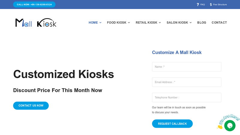 Retail Mall Kiosks,Stalls & Carts For Sale | Mall Kiosk