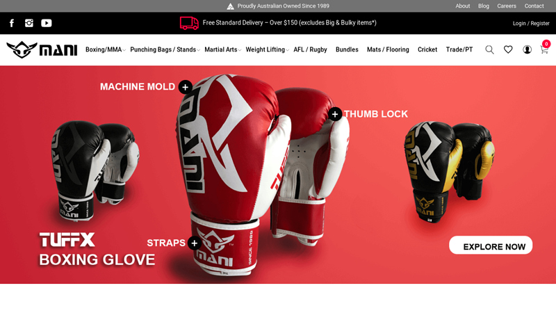 Mani Sports? Boxing, Fitness, GYM Tiles, Bag Stands & MMA Supplies