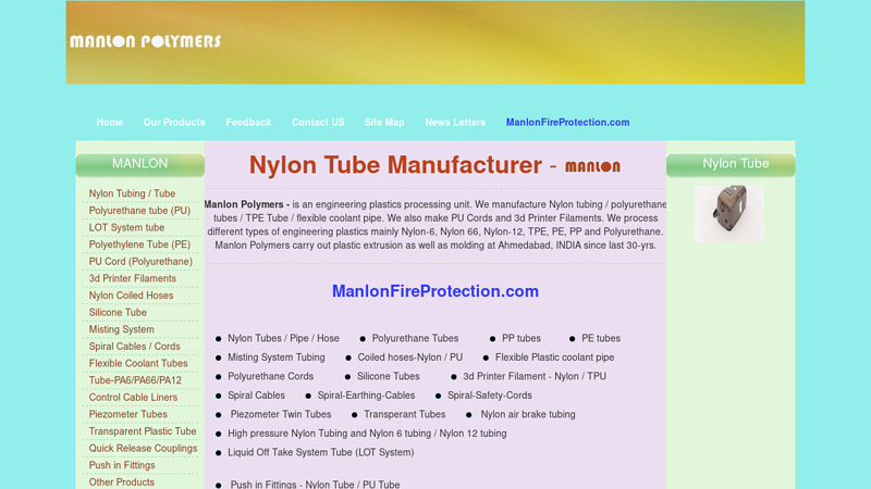 Nylon Tubing Manufacturer : Manlon Nylon tube