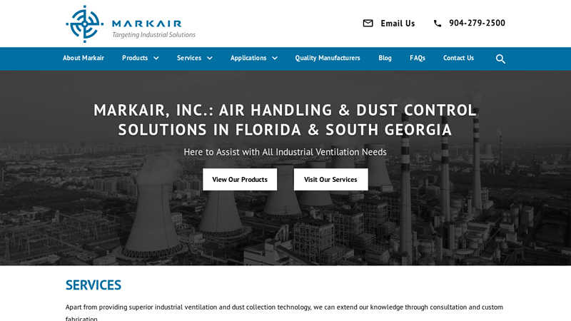 Markair, Inc.: Expert Air Handling & Dust Control In FL & GA