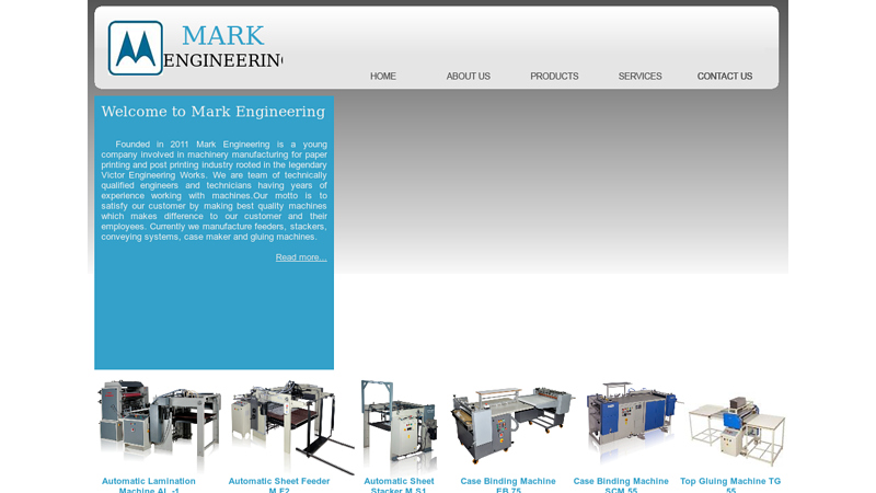 Mark Engineering | Automatic Lamination Machine | Sheet Feeder | Sheet Stacker | Case Binding Machine | Gluing Machine | Automatic Feeder | Automatic Machine