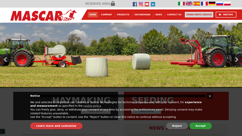 Mascar manufacturer of agricultural machines