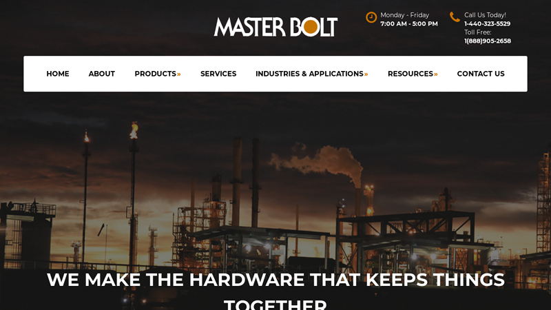 Custom Bolt Manufacturer in Elyria, OH | Master Bolt Manufacturing, Inc.