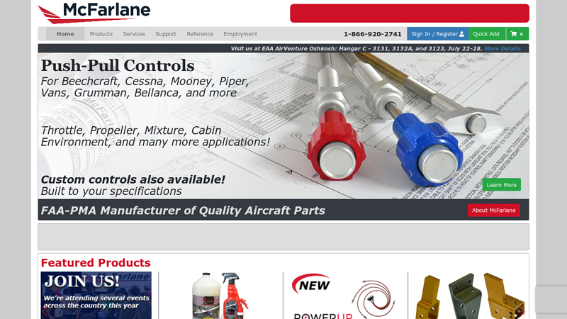 McFarlane Aviation Products FAA-PMA Replacement Aircraft Parts