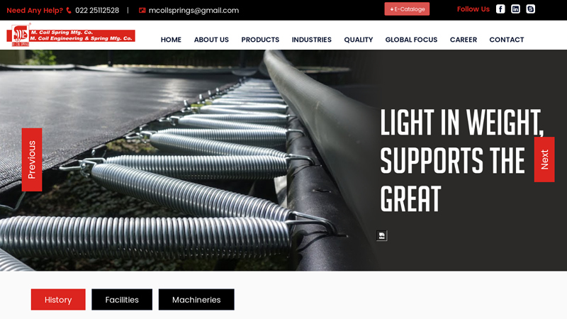 Compression Springs, Tension/Extension Springs, Torsion Springs - M Coil Spring