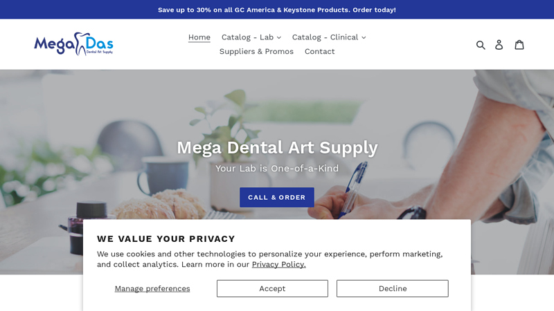 MegaDAS | #1 Trusted Dental Supply for Dental Labs | Jessup, Maryland