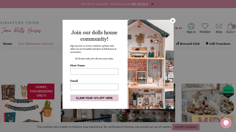 Dolls House Accessories | Doll House Furniture | Doll Houses | Melody Jane Dolls Houses Ltd