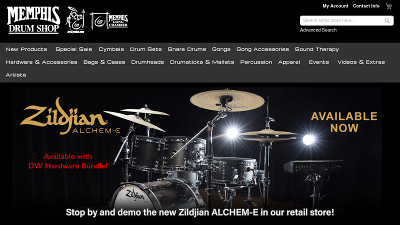 Memphis Drum Shop - Cymbals, Gongs, Drum Sets, Snare Drums, Accessories