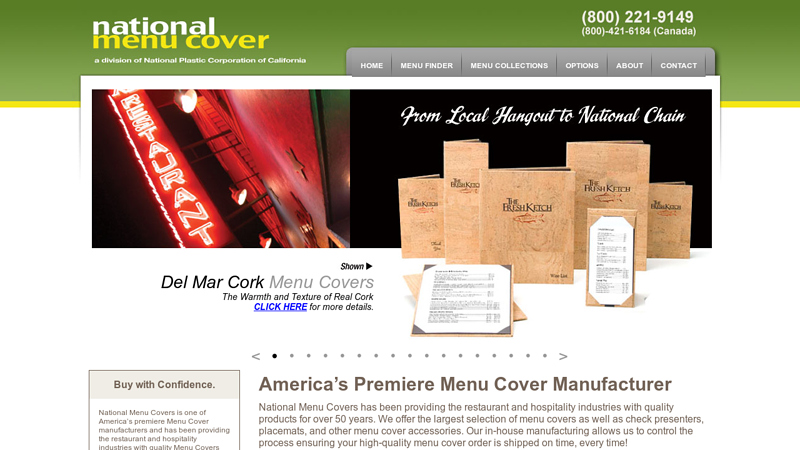 Americas Premiere Menu Cover