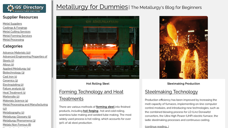 Metallurgy for Dummies | Forming Technology | Steelmaking
