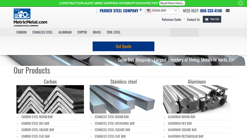 Metric Sized Metals and Steels | Metric Metal | Parker Steel