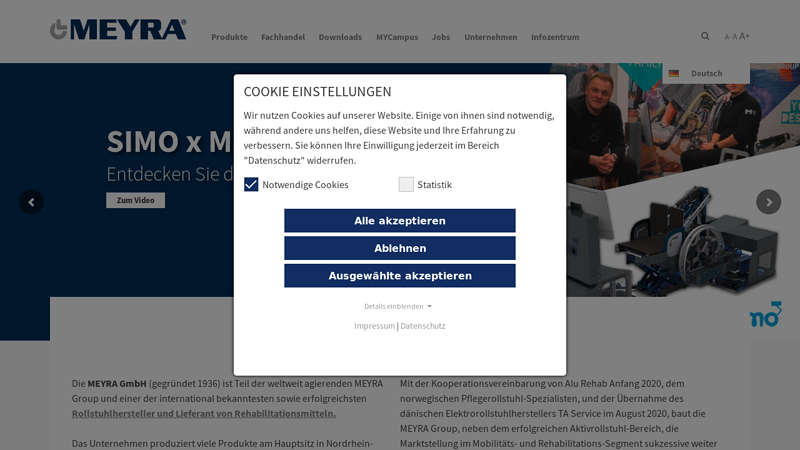 Wheelchair manufacturer and supplier of rehabilitation aids - MEYRA