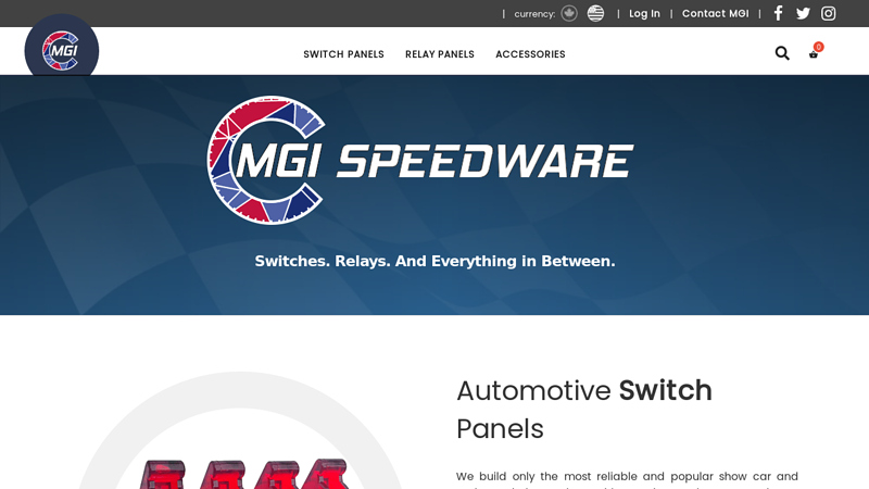 MGI SpeedWare  Race Car Relay Panels | Fuses | Switches