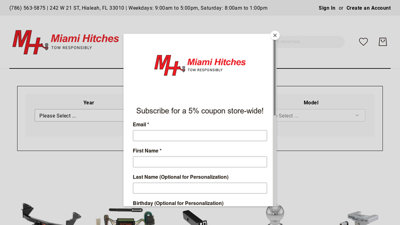 Trailer Hitches & Vehicle Accessories | MiamiHitches.com | Hitch Install (786) 563-5875
