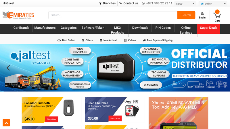 Emirates Keys & Diagnostic Tools |MK3