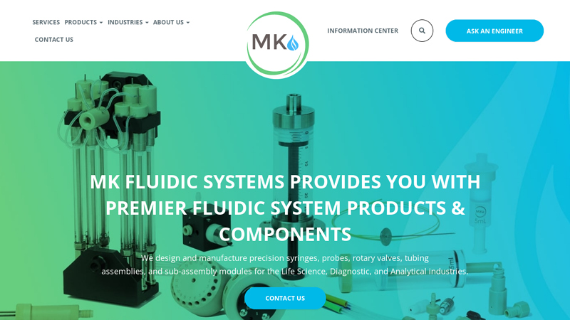 Liquid Handling & Fluidic Component Manufacturer | MK Fluidic Systems