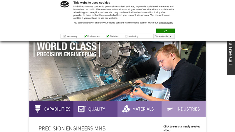 Precision Engineering Services | CNC Milling, Turning & Grinding | MNB