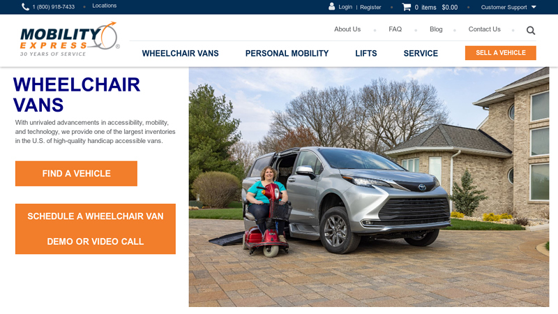 New & Used Wheelchair Vans | Mobility Express