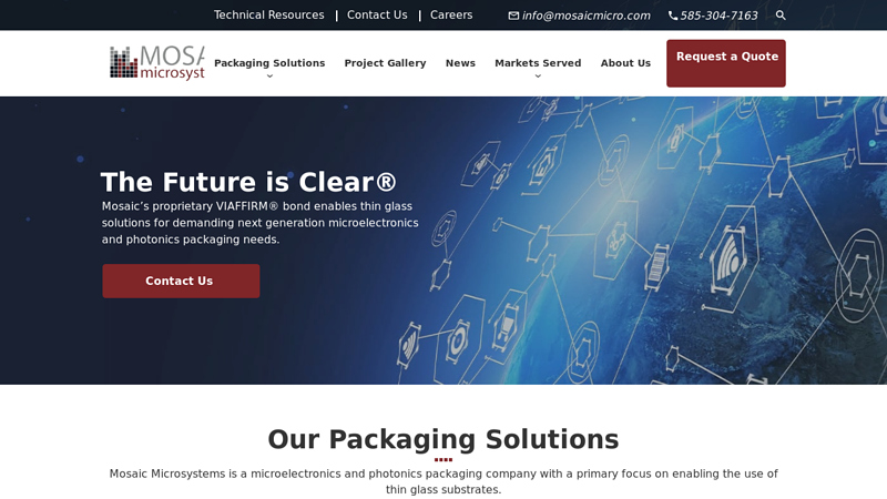 Mosaic Microsystems | Microelectronics & Photonics Packaging | New York