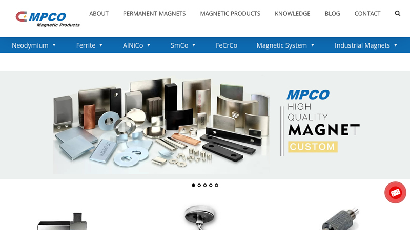 Magnets, Permanent Magnets, Magnetic Products by MPCO; Magnets, Permanent Magnets, Magnetic Products by MPCO