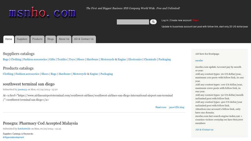 Suppliers Manufacturers Exporters Buyers SNS Blog B2B all FREE - Msnho!