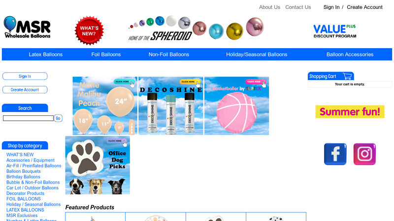 MSR Wholesale Balloons - Balloons For Every Occasion