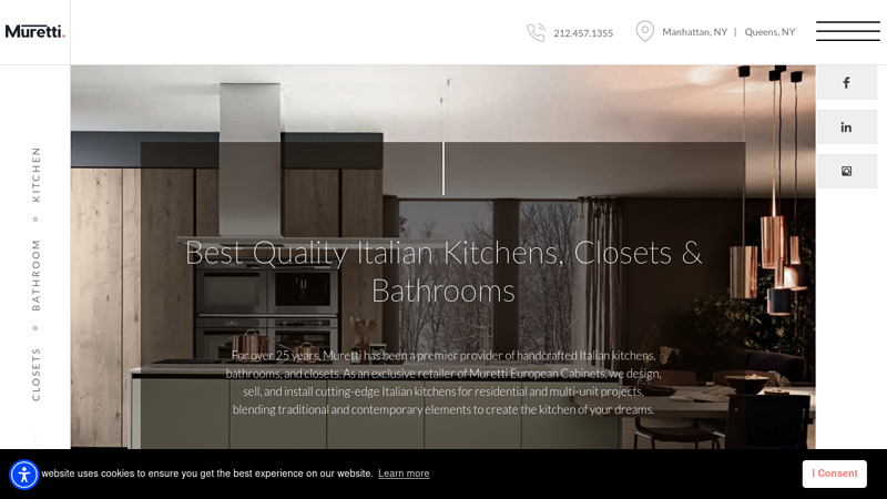 Italian Kitchens, Closets & Bathrooms - European Cabinetry Muretti