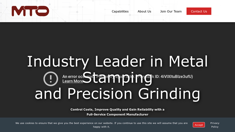 Murotech Ohio Corporation MTO | Metal Stamping & Precision Grinding