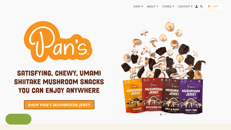 Pans Mushroom Jerky | Plant-Based Shiitake Mushroom Jerky