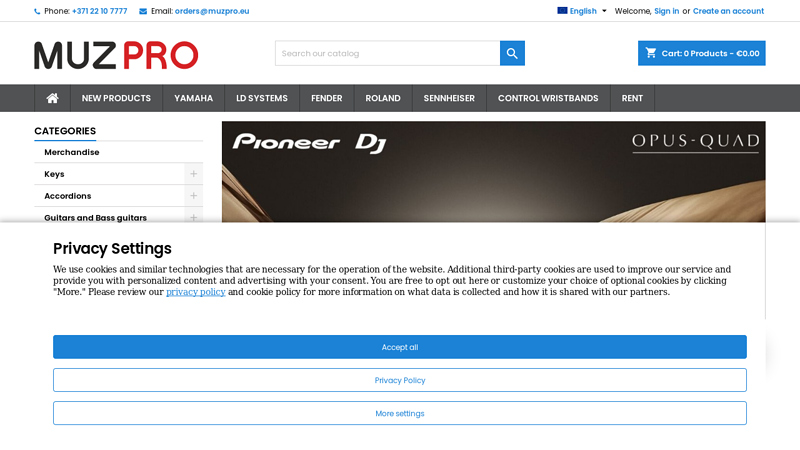 Music Store Online Shop - Instruments & Equipment