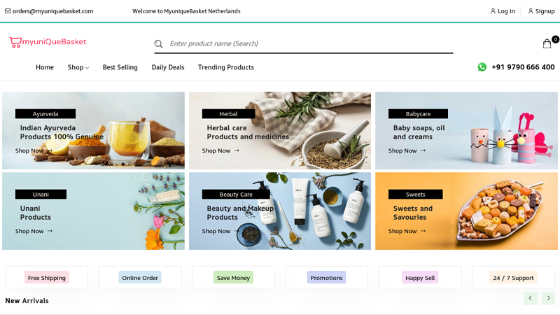 My Unique Basket United States of America Customers Personal Online Store for Indian Products. Indian Branded Cosmetics, Ayurveda, Homeopathy, Herbal, Natural, Food Items.
